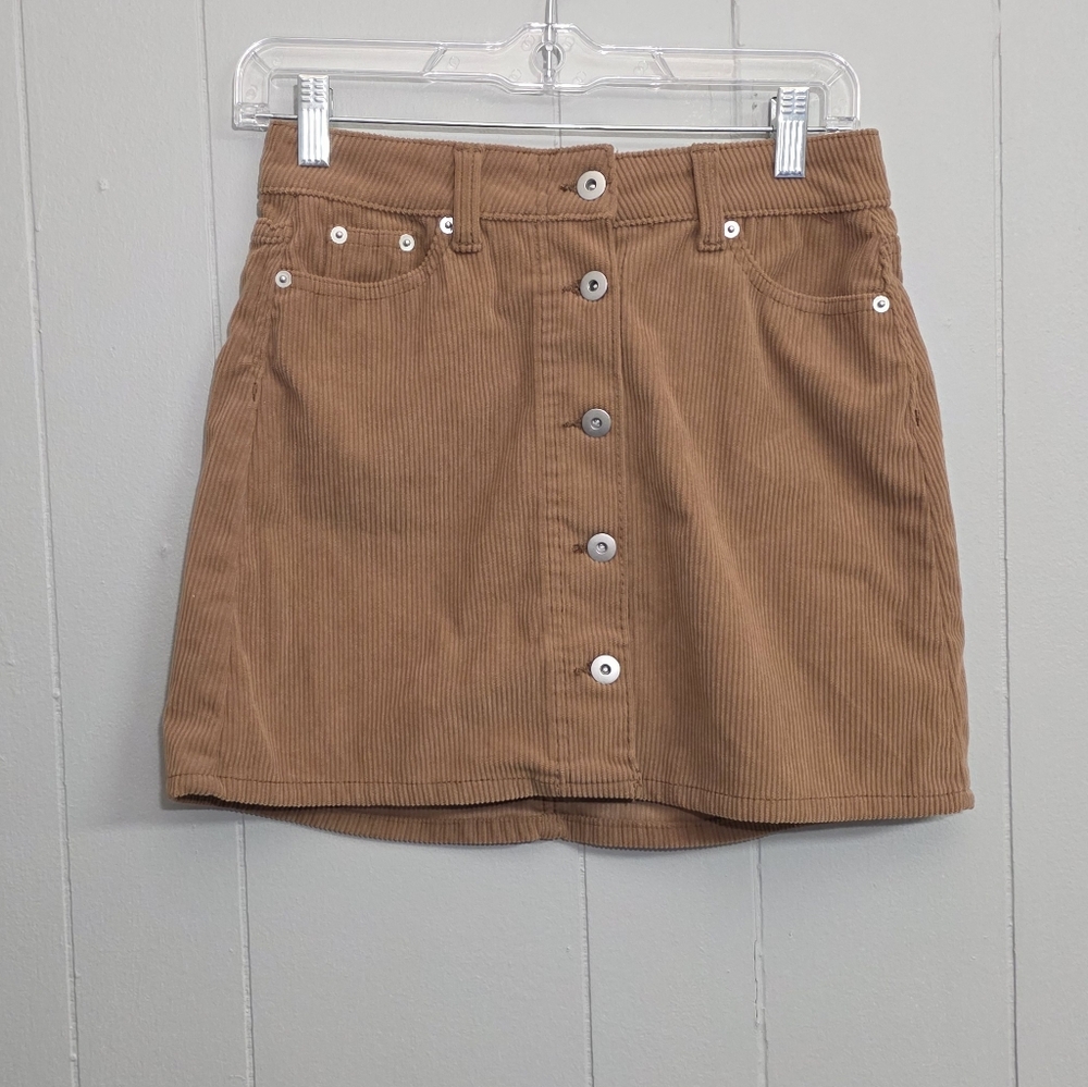 No Boundaries Brown Corduroy Mini Skirt Size 1